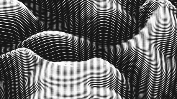 Texture Sonore Des Ondes Ponctuelles Fond Point Abstrait Contexte Technologique — Image vectorielle