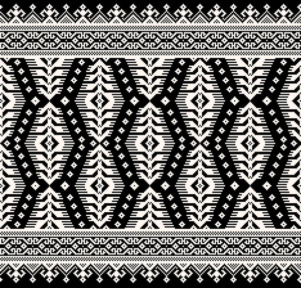 Illustration Vectorielle Motifs Ukrainiens Sans Couture Ornement Ethnique Élément Frontalier — Image vectorielle