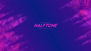 Soyut vektör monokrom yarım ton arkaplanı yırtılmış. Noktalanmış doku elementi. Çapraz bileşim.