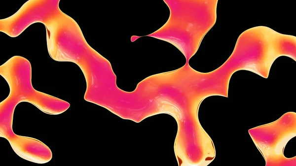 Fluid Metallic Drops Y2K Reddish Background Dynamic Iridescent Retrowave Liquid — 스톡 사진