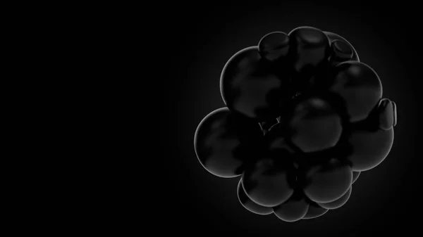 Zwarte Olie Belletjes Abstract Donkere Achtergrond Laat Abstracte Interactie Vallen — Stockfoto