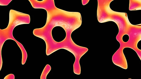 Fluid Metallic Drops Y2K Reddish Background Dynamic Iridescent Retrowave Liquid — Stok fotoğraf