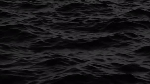 Superficie Ondulada Agua Negra Con Bucle Animación Del Movimiento Las — Vídeos de Stock