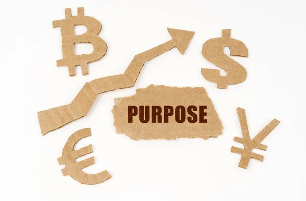 Conceito Econômico Fundo Branco Símbolos Bitcoin Dólar Euro Iene Uma — Fotografia de Stock