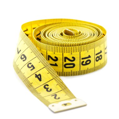 Whirled yellow tape measure clipart