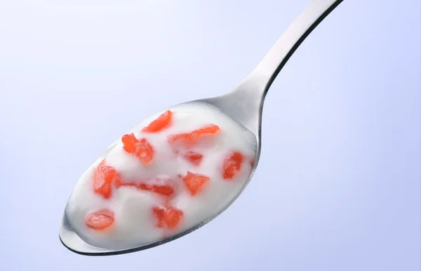 Aardbeienyoghurt — Stockfoto