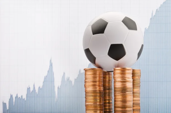 Football and money — Stock Photo, Image