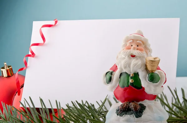 Brief aan de kerstman met kerstversiering — Stockfoto