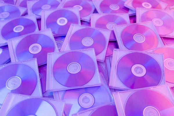 Fond de disques compacts colorés — Photo