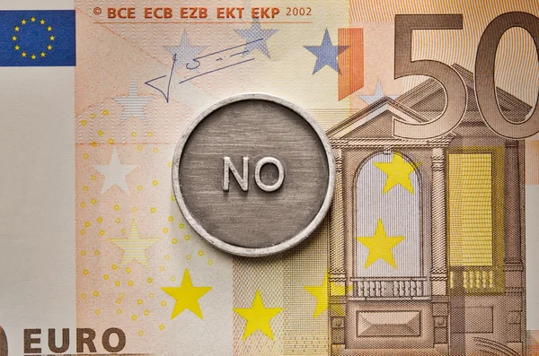 Говорити ні до Європейського Союзу — стокове фото