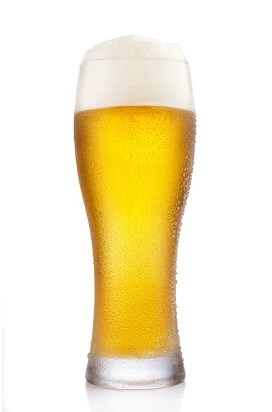 Frosty glass of beer — Stock Photo, Image