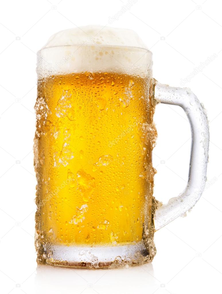 Frosty mug of beer