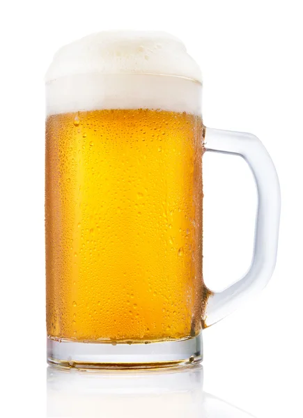 Frosty mug of beer — Stock Photo, Image