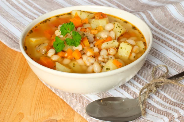 Sopa de feijão vegetariano — Fotografia de Stock