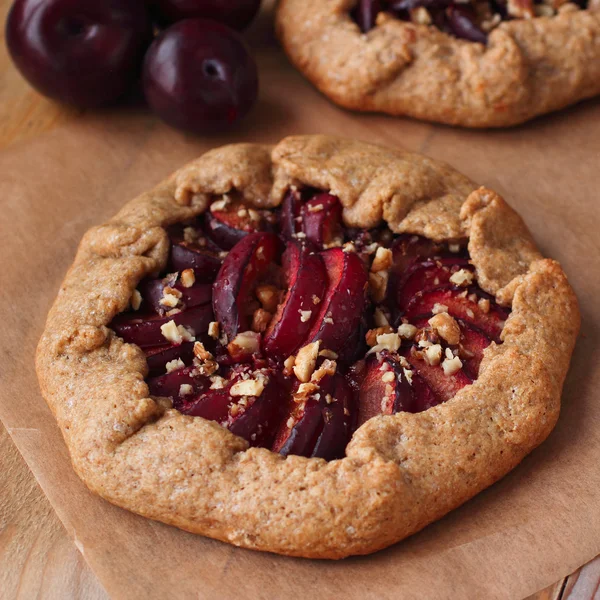 Gâteau végétalien aux prunes — Photo