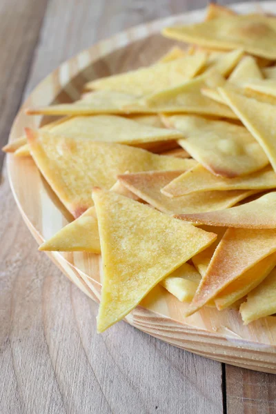 Házi sült mexikói chipek nachos - nem sült — Stock Fotó