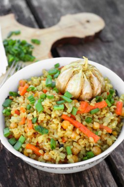 vegan bulgur pilavı