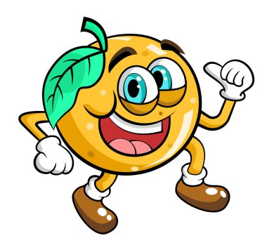 Vektör çizgi film karakteri gülümsüyor, poz veriyor ve başparmak işareti yapıyor