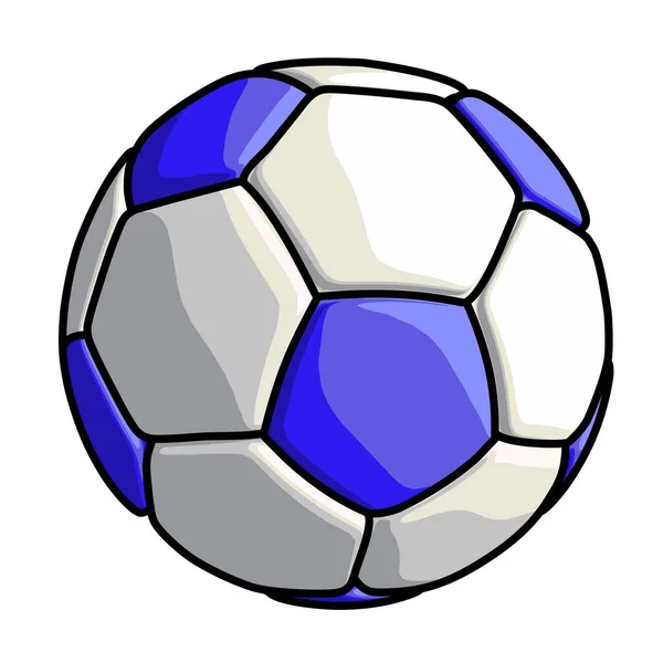 Векторный Футбольный Мяч Белыми Синими Цветами Использован Общих Икон Логотипов — стоковый вектор