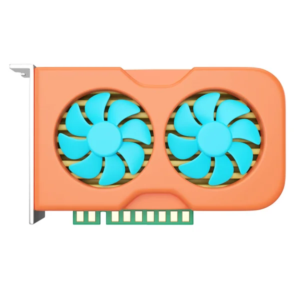 Vga Card Render Icon Файл Высоком Разрешении Выделенный Белом Фоне — стоковое фото