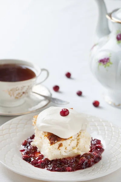 Торт с чаем — стоковое фото