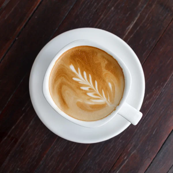 Kopp latte kaffe — Stockfoto