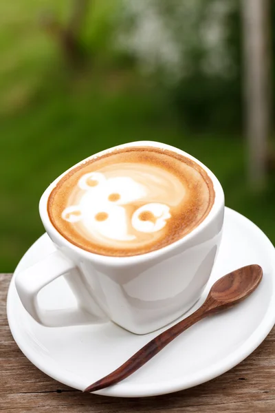 Cup of latte coffee — Stock Photo, Image