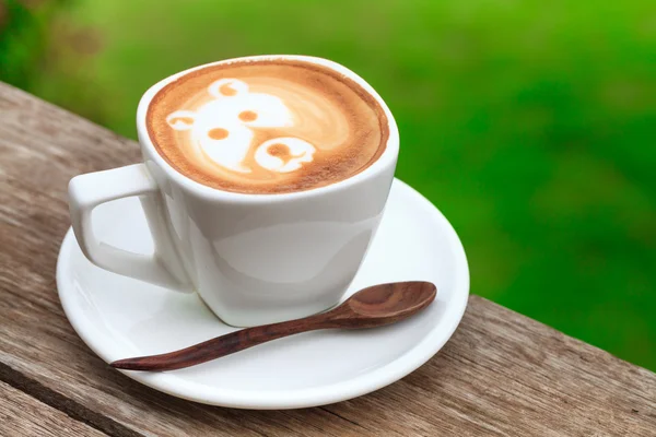 Kopp latte kaffe — Stockfoto