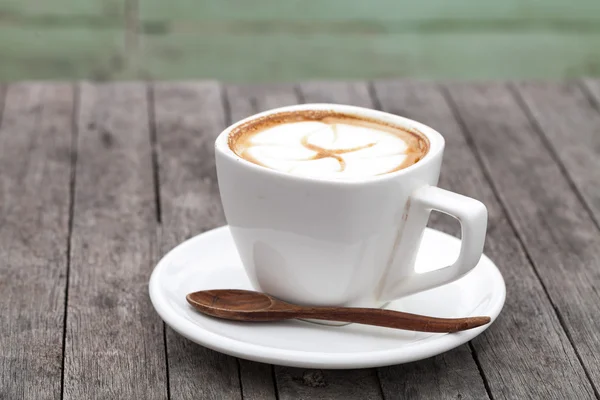 Kopp latte kaffe — Stockfoto