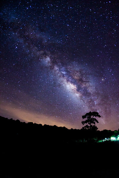Milky Way at Phu Hin Rong Kla National Park, Phitsanulok Thailand

