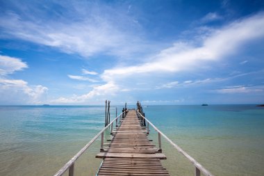 çok güzel bir tropik köprü Beach koh samed, Tayland