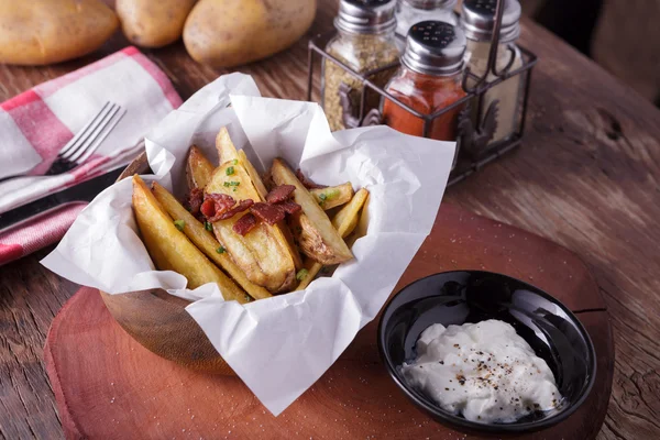 Fried Potato Wedges — Stock Photo, Image