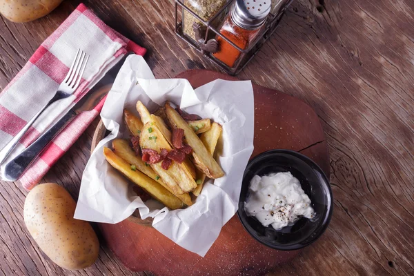 Fried Potato Wedges — Stock Photo, Image