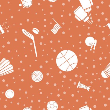 Sport - Grafik tasarımı için siluet tipi sporların vektör arkaplanı (kusursuz desen)