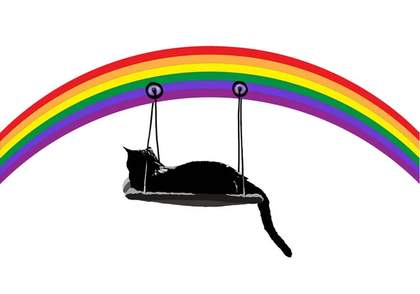 Regnbågsbro Paradiset Döda Katter — Stockfoto