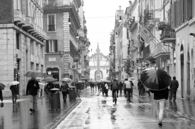 Via del Corso and Piazza del Popolo, Rome,Italy
