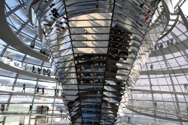 The dome on the roof of the Reichstag, Berlin - Germany