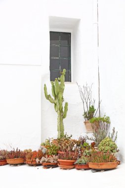 Monte Toro monastery courtyard, Minorca, Balearic islands, Spain