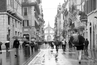 Via del Corso and Piazza del Popolo, Rome,Italy
