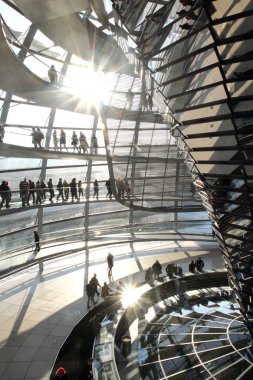The dome on the roof of the Reichstag, Berlin - Germany