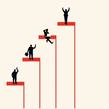 Bir sorunu, yardımı, minimalist tarz iş konseptini, fırsatların sembolünü, liderliği çözmek için bir yol arıyorum. Vektör.