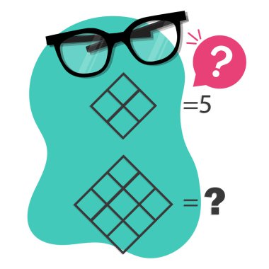 Hile ya da özen gerektiren bir bilmece. Mystery, sosyal ağlar için geri dönüş. Numara bilmecesi. Vektör