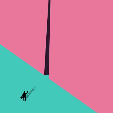 İş konsepti - fırsat yolu, başarı, kariyer. Vektör