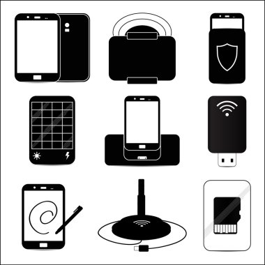 PDA telefon Icons set
