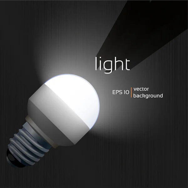 Illuminare la lampada a LED al buio, trama di sfondo di design — Foto Stock