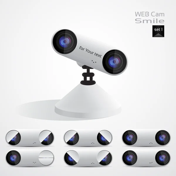 Webcam, glimlach set 1 — Stockfoto