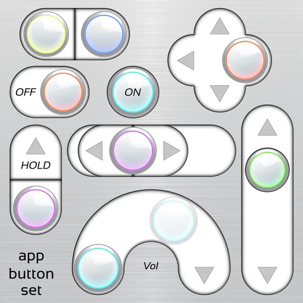 Pulsanti app impostati per la tua applicazione — Foto Stock