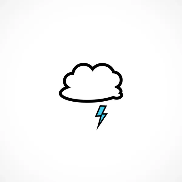 Cloud with lightning icon — Stock Photo, Image