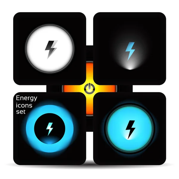 Energi ikoner set — Stockfoto