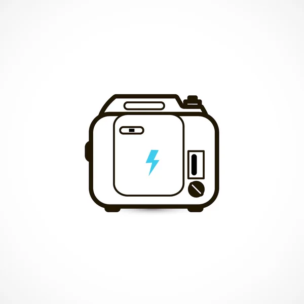Gasoline powered portable generator icon isolated — 图库照片